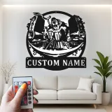 Cartel de metal personalizado con luz LED de tornamesa regalo para amantes de la música decoración de estudio o sala de juegos 1