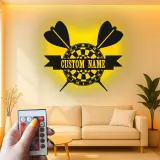 Insegna in metallo LED personalizzata per dartboard regalo per giocatori di freccette decorazione per sala giochi