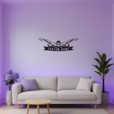 Panneau en métal LED pour nageur personnalisé | Cadeau pour équipe de natation | Silhouette d'athlète éclairée | Décor pour entraîneur de natation