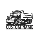 Cartel de metal LED personalizado de camión volquete regalo para entusiastas de camiones decoración de garaje o man cave 4