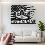 Cartel de metal personalizado con luz LED de quad para ATV, regalo personalizado para entusiastas del aire libre, decoración para garaje o man cave
