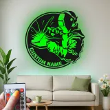 Cartel de metal LED personalizado para soldadores, regalo para decoraciones de garaje o taller