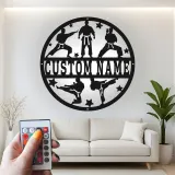 Personalized Karate Sign | Martial Arts LED Metal Wall Art | Custom Dojo Decor for Fighters | Gift for Martial Artist