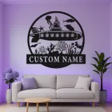 Custom Submarine LED Metal Wall Art | Personalized Nautical Sign | Ocean Lover & Diver Gift | Underwater Sea Decor