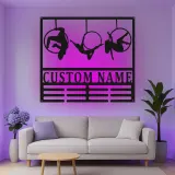 Décoration murale en métal LED personnalisée pour danseurs de cerceau aérien - Cadeau unique pour les passionnés de danse, décoration de studio ou de maison