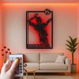 Insegna in metallo personalizzata con luce LED per giocatore di pallavolo - Regalo sportivo personalizzato per atleti, decorazione per sala giochi