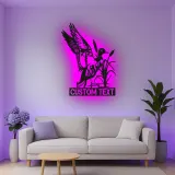 Cartel de metal personalizado con luz LED de caza de patos, regalo personalizado para entusiastas del aire libre, decoración de cabaña rústica