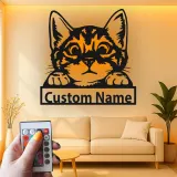 Insegna in Metallo LED Personalizzata per Amanti degli Animali - Regalo per Decorare la Camera da Letto o il Soggiorno 1