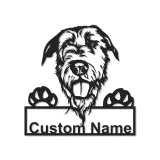 Custom Dog Breed Led Light Metal Wall Art Personalized Pet Parent Gift Living Room or Entryway Decor