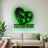 Custom German Shepherd Led Light Metal Wall Art Personalized Dog Lover Gift Living Room Pet Decor 7