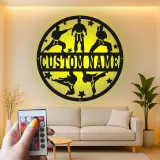 Personalized Karate Sign | Martial Arts LED Metal Wall Art | Custom Dojo Decor for Fighters | Gift for Martial Artist