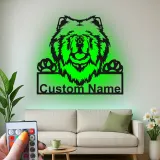 Décoration murale en métal personnalisée avec ours, lumière LED, cadeau pour les amoureux de la faune, décoration de chalet rustique 1