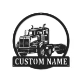 Cartel LED de Camión Personalizado | Decoración Mural de Metal de Gran Camión a Medida | Regalo para Camionero | Decoración de Garaje para Hombres