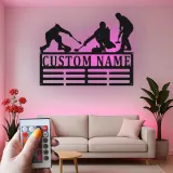 Personalisierte LED-Metall-Wandkunst für Curling-Teams – Sportgeschenk für Athleten, Deko fürs Spielzimmer