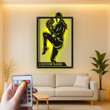 Custom Baseball Pitcher Led Light Metal Wall Art Personalized Gift for Sports Fans Game Room Decor
