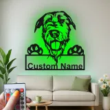 Custom Dog Breed Led Light Metal Wall Art Personalized Pet Parent Gift Living Room or Entryway Decor