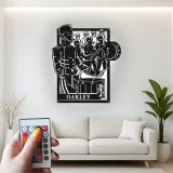 Insegna in metallo personalizzata per batteristi con LED | Insegna in metallo per banda musicale | Regalo per percussionisti e decorazione per sala band