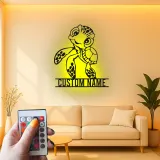 Custom Sea Turtle LED Sign | Metal Nursery Decor | Personalized Kids Room Light | Ocean Animal Wall Art