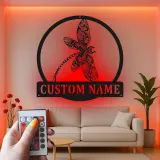 Insegna in Metallo LED a Forma di Libellula Personalizzata Regalo per Amanti della Natura Decorazione per Camera da Letto o Giardino 5