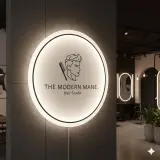 Personalisierte frosted Acryl-LED-Schild | Individuelles Unternehmenslogo | Modernes Salon-, Spa- und Bürodekor