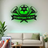 Personalized Golf LED Sign | Custom Metal Wall Art for Game Room | Golfer Name Plaque | Unique Gift for Him