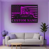Insegna in metallo LED personalizzata per camion semi, regalo per camionisti, decorazione per garage o man cave 10