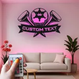 Personalized Golf LED Sign | Custom Metal Wall Art for Game Room | Golfer Name Plaque | Unique Gift for Him