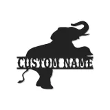 Custom Elephant Led Light Metal Wall Art Personalized Gift for Animal Lovers Nursery or Kids Room Decor 1