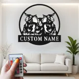 Decoración mural de metal LED de cabra personalizada | Cartel decorativo farmhouse personalizado | Regalo rústico de granero para amantes de las cabras