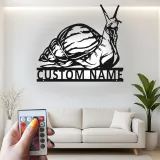 Custom Snail Metal Wall Art | LED Backlit Garden Sign | Personalized Patio Decor | Nature Lover Gift