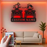 Cartel de metal LED personalizado para motorista de ATV, regalo personalizado para entusiastas del off-road, decoración para garaje o man cave 2