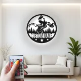 Custom Motocross Rider Led Light Metal Wall Art Personalized Gift for Dirt Bike Enthusiasts Garage or Man Cave Decor