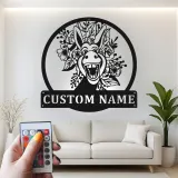 Insegna in metallo LED Donkey con Fiori Regalo Unico per Amanti degli Animali Decorazione Soggiorno o Giardino
