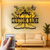 Personalized Gardener Name Sign with LED | Custom Metal Wall Art for Garden | Outdoor Patio Decor Gift