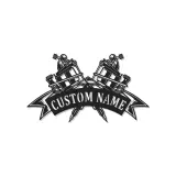 Insegna per Macchina dei Tatuaggi Personalizzata | Arte Murale in Metallo LED per Decorazione Studio Tatuaggi | Regalo per Artista del Tatuaggio