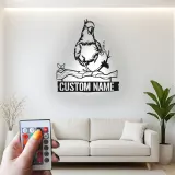 Décoration murale en métal personnalisée Cockatoo avec rétroéclairage LED - Cadeau pour les amoureux des oiseaux, décoration de salon ou de chambre d'enfant