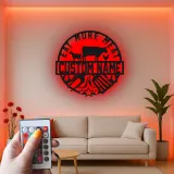 Custom BBQ Grill LED Metal Sign | Personalized Farmhouse Kitchen Wall Art | Lighted Meat Lover Decor | Gift for Chef & Grill Master
