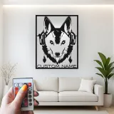 Custom German Shepherd with Headphones Led Light Metal Wall Art Personalized Gift for Dog Lovers Music Room Decor