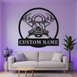 Personalized Firefighter LED Sign | Custom Metal Wall Art for Fire Station | Fireman Retirement Gift