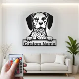 Cartel de metal LED personalizado con Beagle, regalo para amantes de los perros, decoración para sala de estar