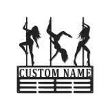 Cartel de Baile en Barra Personalizado | Silueta de Bailarina LED Arte de Pared | Regalo Personalizado para Estudio o Cueva de Hombre