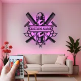Insegna in metallo LED per Barber Shop Personalizzata Regalo per Barbieri Decorazione per Salone per Parrucchieri