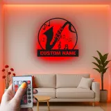 Panneau LED Saxophone Personnalisé | Décoration Murale en Métal Personnalisée | Cadeau pour Musicien de Jazz, Décor de Salle de Musique, Boîte Lumineuse de Studio