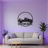 Panneau LED personnalisé pour dépanneuse | Décoration murale en métal pour garage | Cadeau décoratif pour mécanicien ou propriétaire d'entreprise
