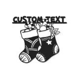 Décoration murale en métal LED personnalisée pour les chaussettes de Noël