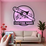 Décoration murale en métal personnalisée avec rétroéclairage LED Trombone - Cadeau pour Musicien - Décor de Salle de Musique pour Amateurs de Trombone