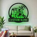 Custom Goat LED Metal Sign | Personalized Farmhouse Wall Art | Rustic Barn Decor for Goat Lovers | Hand-Crafted Metal Artwork