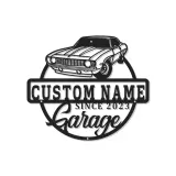 Cartel de metal LED de coche deportivo personalizado Regalo para él Decoración de man cave