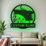 Arte Murale LED Personalizzata per Marimba | Insegna in Metallo Musicale Personalizzata | Regalo per Musicista e Decorazione per Studio