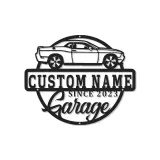 Cartel de metal LED de coche deportivo personalizado Regalo para entusiasta de coches Decoración de garaje Señal